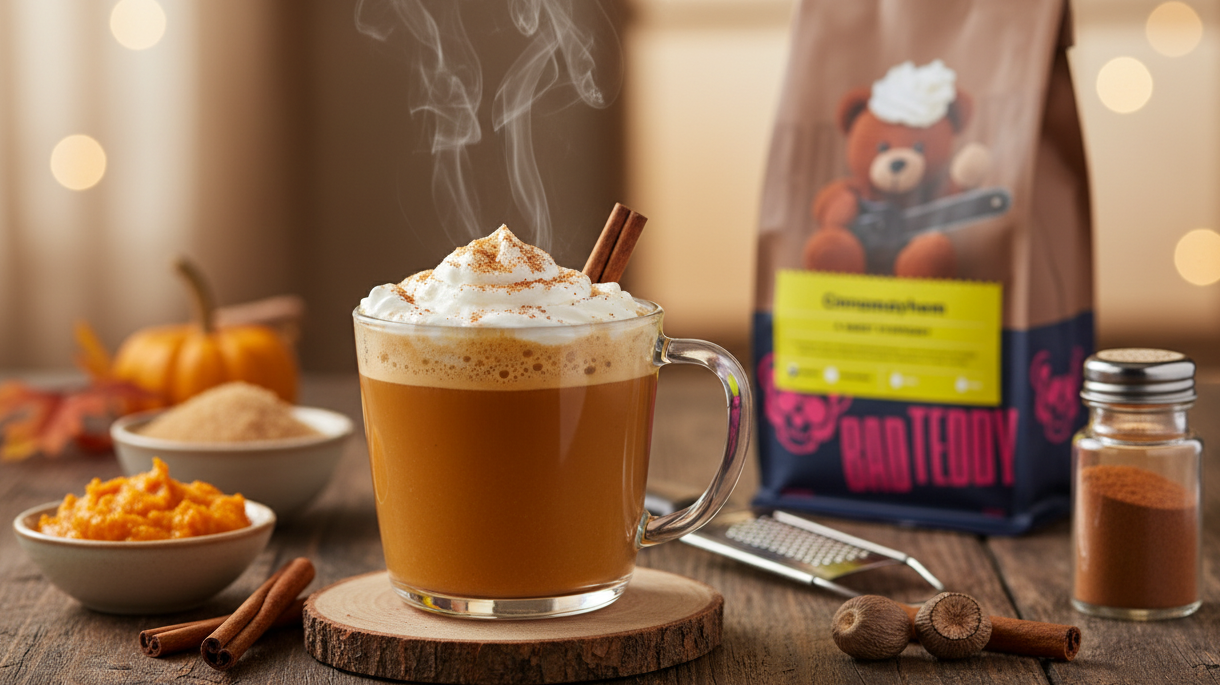 bad teddy pumpkin spiced latte
