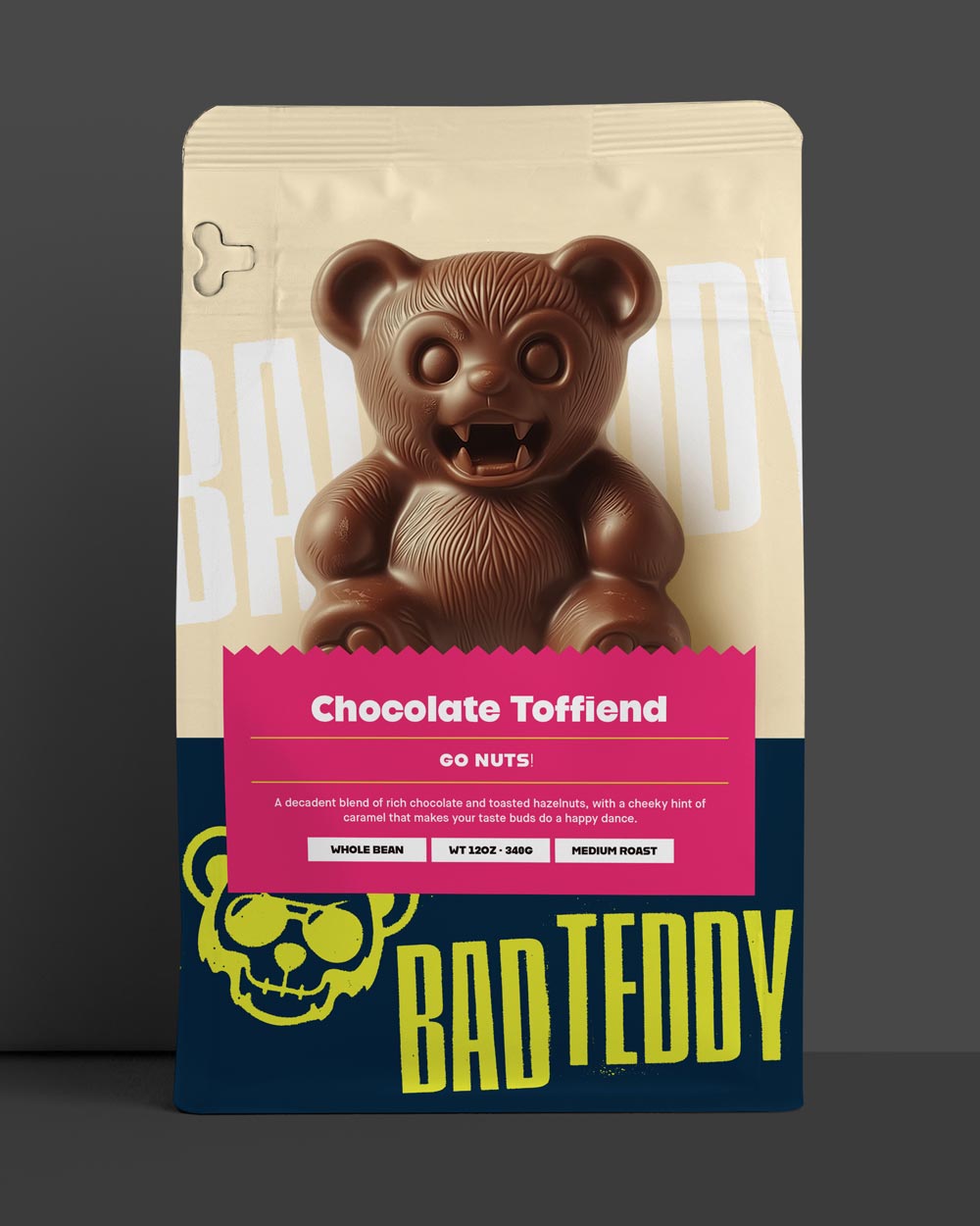 bad teddy coffee bag - chocolate toffiend flavor